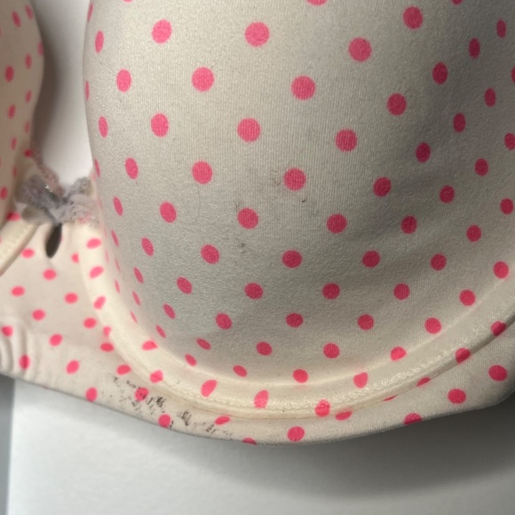 Victoria's Secret Body by Victoria Lined Demi Polka Dot Bra Women's Size 38D - Picture 2 of 4